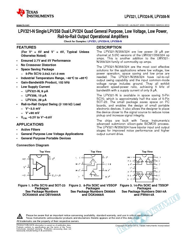 Single and Dual Quad Gen Purpose, Low V, Low Pwr, Rail-to-Rail Output Op Amp (Rev. D)
