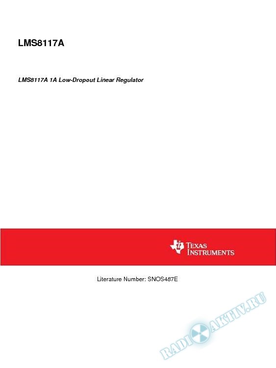 LMS8117A 1A Low-Dropout Linear Regulator (Rev. E)