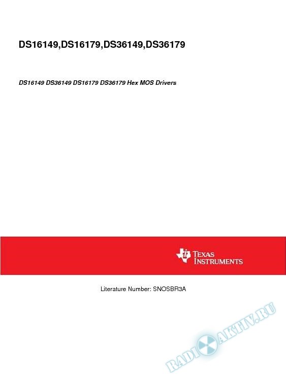 DS16149 DS36149 DS16179 DS36179 Hex MOS Drivers (Rev. A)
