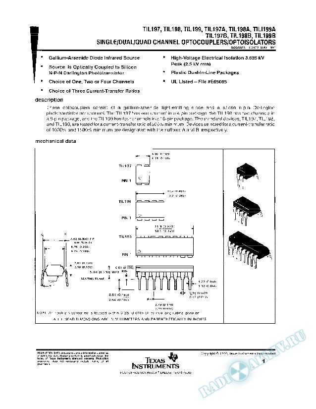 Single/Dual/Quad Channel Optocouplers/Optoisolators