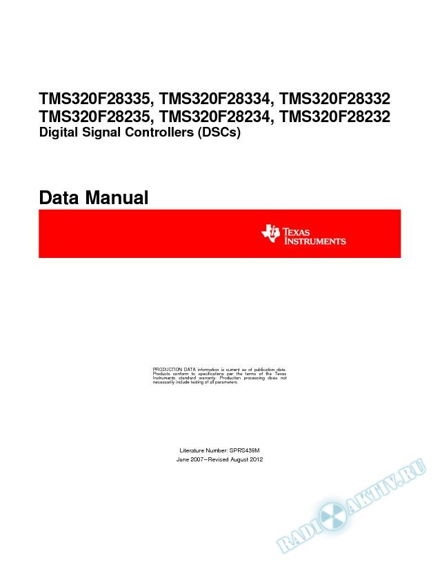 TMS320F28335/F28334/F28332/F28235/F28234/F28232 Digital Signal Controllers (Rev. M)