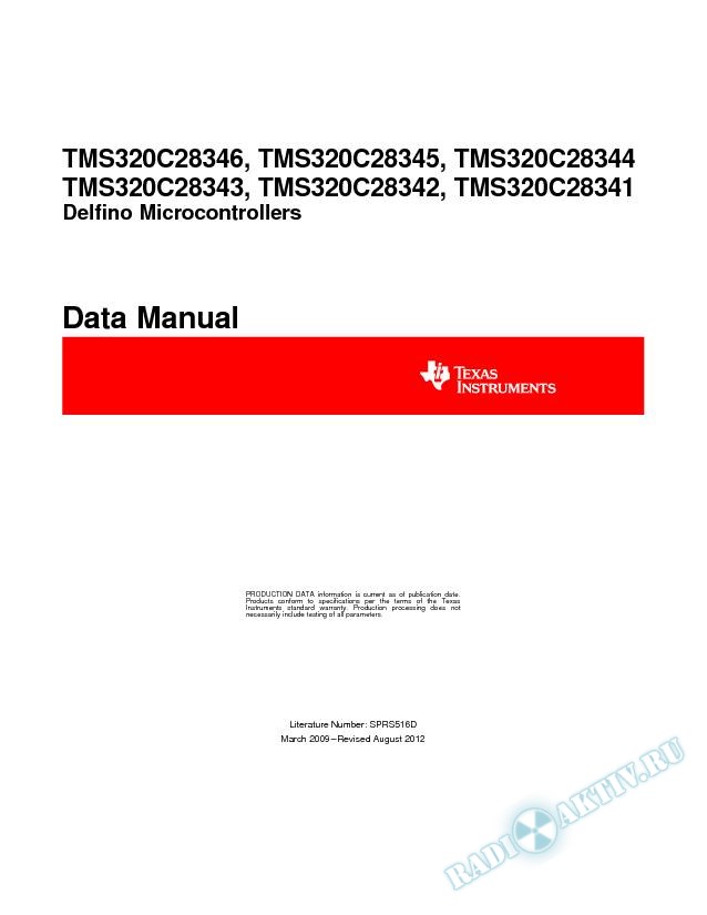 TMS320C28346/28345/28344/28343/28342/28341 Delfino Microcontrollers (Rev. D)