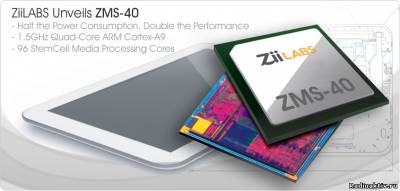 ZiiLABS представила стоядерный процессор ZMS-40