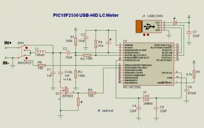 Принципиальная схема USB измерителя LC
